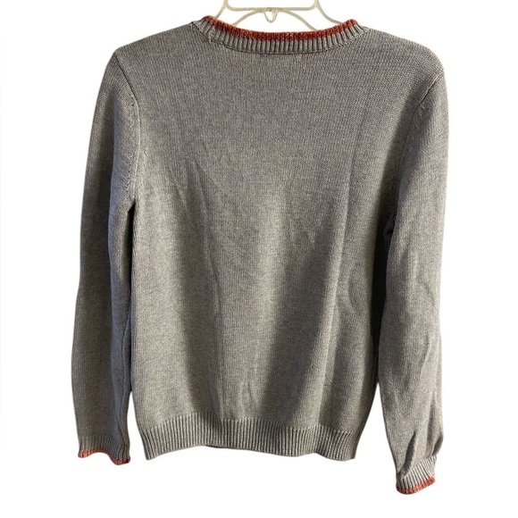 525 America chenille‎ heart sweater grey pullover Medium - Picture 2 of 6